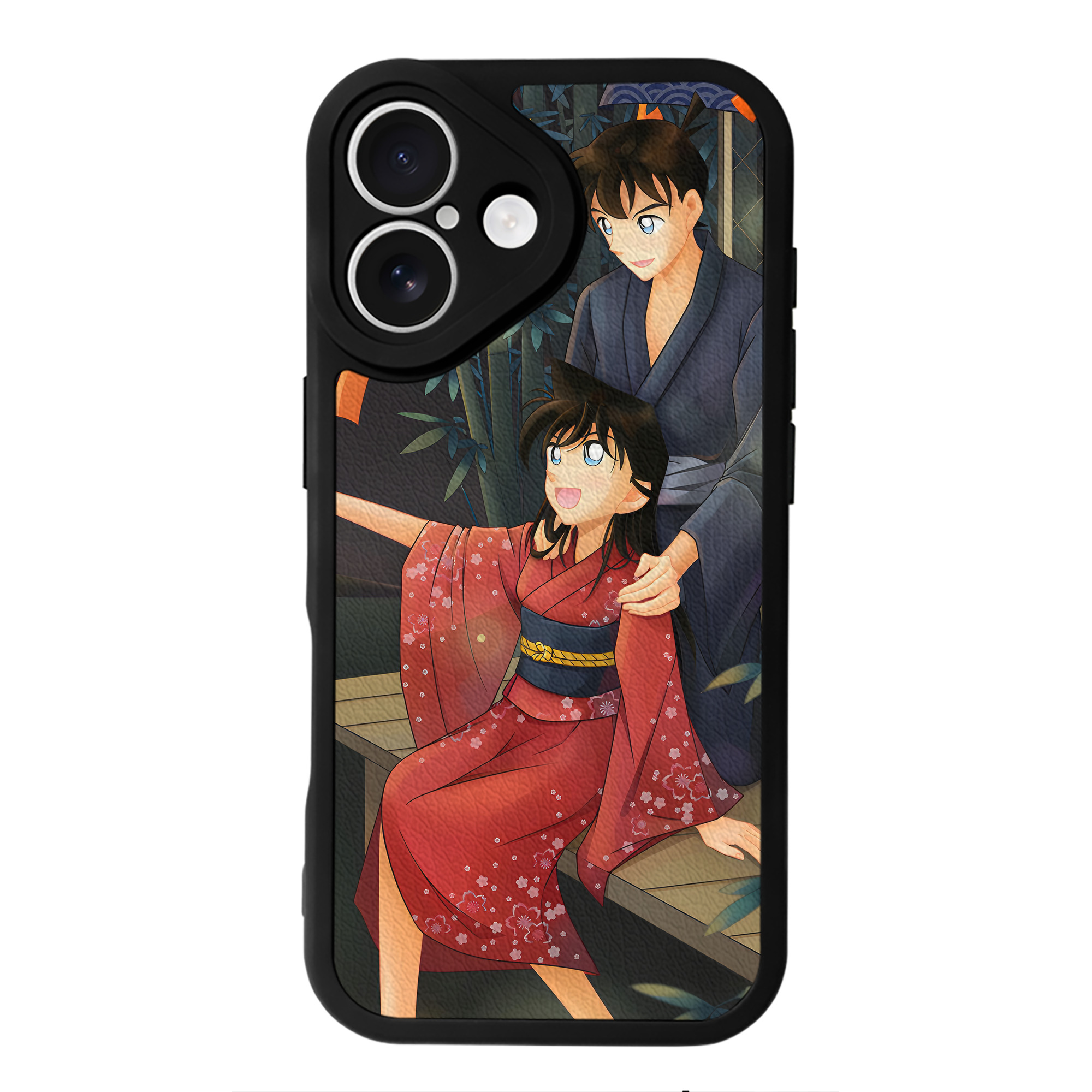 （画像用） 名探偵コナン Detective Conan 【iPhone 16シリーズ対応】シリコンスマホケース（レザー調） 材質：シリコン